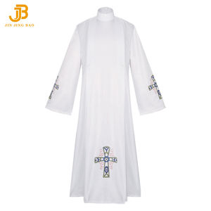 Gaun Paduan Suara Putih Poliester Grosir 2025 Jubah Gereja Buatan Khusus - Product Image 3