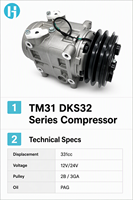 Compresseur de réfrigération avec connecteur TM31, personnalisé OEM pour bus et camions, avec garantie de 12 mois