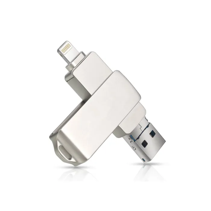 High speed 3-in-1 flash Memory USB Sticks OTG USB flash drive for iPhone, iPad, Mac, Android, PC electronic gadgets
