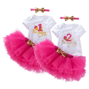 Ropa para Bebé Niña de 6 a 12 Meses, Ropa para Niña Pequeña, Ropa para Fiesta, Falda Tutú Dulce para Bebé Recién Nacida, Primer Cumpleaños, DGHB-001 - Product Image 1