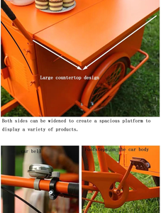 Accesorios <span class=keywords><strong>para</strong></span> cafeterías, camión de comida móvil <span class=keywords><strong>para</strong></span> exteriores <span class=keywords><strong>para</strong></span> puesto de mercado nocturno con sombrilla, camión gourmet <span class=keywords><strong>para</strong></span> promoción de helados - Product Image 5