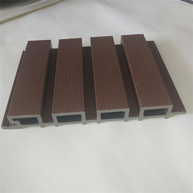 WPC Exterior Wood Composite Slat Wall Paneling Waterproof Durable  PVC Wall Panel Outdoor Fluted Cladding Panel