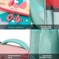 Sac à dos scolaire en nylon pour enfants, style dessin animé coréen, anti-vol, motif poisson naturel, mignon et pratique pour la maternelle
