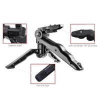 Poignée de pistolet Portable 2-en-1 Mini trépied 360 pince rotative cadre de Table de téléphone portable poignée rotative accessoires de Studio Photo