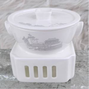 Juego de vajilla china con decoración de la ciudad antigua del Reino Han Occidental, borde dorado a mano, vajilla de lujo para hotel, banquete de boda, restaurante - Product Image 4