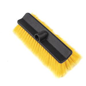 Brosse de lavage de voiture et de bateau à long manche télescopique en aluminium de 10 pouces avec poils doux et flux d'eau intégré - Product Image 3