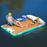 Fourniture extérieure 2.4*2m gonflable eau ponton lit mer multi-personnes loisirs ponton ponton quai Mobile plate-forme de pêche