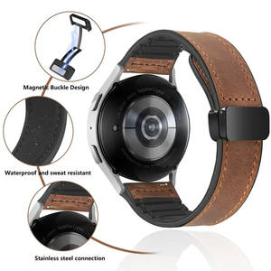 Bracelet de montre en cuir véritable et caoutchouc de qualité supérieure Upro 18 mm 20 mm 22 mm - Product Image 2