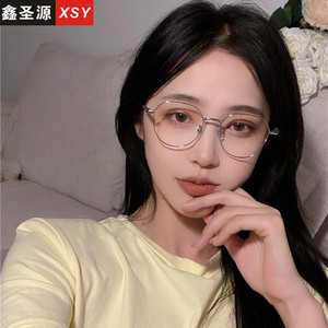 แว่นตากรอบกลมสไตล์เกาหลี Xsy รุ่น 8028 สำหรับผู้หญิง ป้องกันแสงสีฟ้า ไม่ใช่แว่นสายตา สำหรับใส่ทุกวัน - Product Image 3