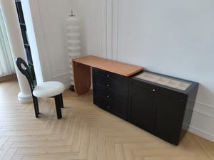 Mesa de Maquillaje Moderna de Alta Calidad <span class=keywords><strong>con</strong></span> <span class=keywords><strong>Espejo</strong></span>, Estilo Wabi-Sabi, para Hogar u Oficina, Mueble para Sala de Estar, en Negro, Blanco y Rosa - Product Image 4