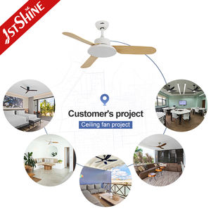1stshine ventilateur de plafond led prix compétitif ABS pales smart wifi contrôle choix ventilateur de plafond d'hôtel - Product Image 5