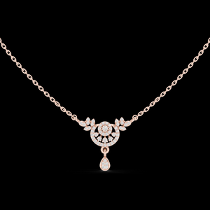 Elegante Colgante de Diamantes en Forma de Media Luna con Diseño Floral Plateado para Uso Diario y Bodas - Product Image 4