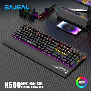 Bajeal K600 <b>Wired</b> Mechanical Gaming <b>Keyboard</b> With Wrist Rest RGB Backlit For PC Desktop Use - Product Image 2