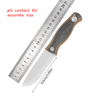 Couteau de chasse à lame fixe en acier D2, manche intégral, pour le camping et l'EDC, avec étui Kydex