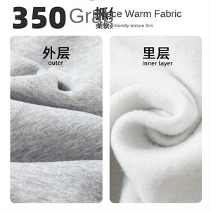 เสื้อฮู้ดดี้ผู้ชาย รุ่นใหม่ ฤดูใบไม้ร่วง/ฤดูหนาว 2025 ทรงบ็อกซี่ แขนสั้น ผ้าฟลีซหนา 350 กรัม - Product Image 4