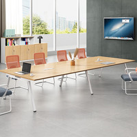 Table de conférence exécutive en bois luxueuse HYZ-100 avec design à panneaux pour hôtel et école, ensemble de mobilier de bureau et chaises