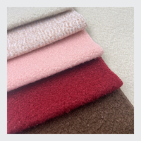 Tissu Bouclé en Polyester Premium, Matière Douce pour Revêtement Teddy, Idéal pour Coussins de Canapé, Textile Moderne Teint en Fil Uni