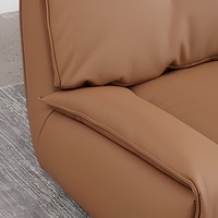 Fauteuil pivotant moderne en cuir écologique Y-620, fauteuil simple pour salon, structure en métal, pieds en acier carbone