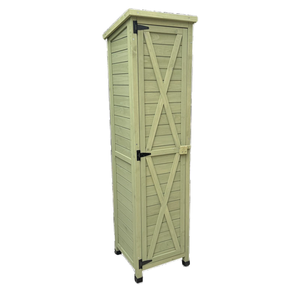 Armoire de rangement d'extérieur moderne en bois pour outils de jardin, étroite et étanche avec porte, idéale pour la cour, le jardin et la terrasse - Product Image 1