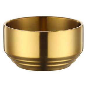 Cuenco para comer de acero inoxidable 304 estilo coreano de doble capa aislado cocina comercial Kimchi cuenco de Metal cuenco de arroz <span class=keywords><strong>restaurante</strong></span> - Product Image 1