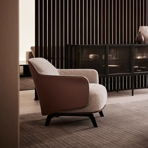 Hiện đại ý đơn giản da tay vịn humanized thiết kế dễ dàng để làm sạch phòng khách tiếp tân ghế - Product Image 3