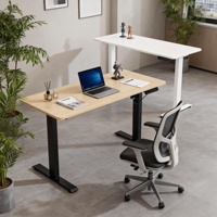 Bureau électrique ergonomique en bois au design moderne, réglable en hauteur, extensible, idéal pour les gamers, table d'ordinateur pour le bureau à domicile
