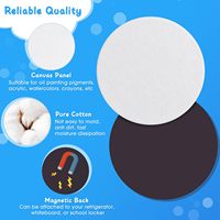 Kit de mini-toiles vierges magnétiques de différentes formes pour peinture artistique DIY, panneaux de toile magnétiques pour décoration de réfrigérateur et de casier