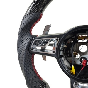 Volante de fibra de carbono LED caliente para Porsche Panamera 2017-2020 <span class=keywords><strong>Macan</strong></span> 2014-2020 Cayenne 2015-2020 Cayman 2016-2020 718 911 - Product Image 2