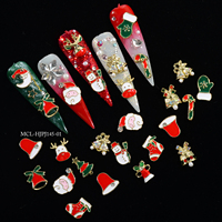 Noël Nail Art Strass 3D NailArt Décoration Pour Ongles Fournisseur Noël Ongles Décoration