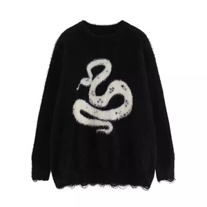 Custom Design Unisex Casual Oversized Anti-Wrinkle Letter Pattern Knitwear <b>Pullover</b> Cotton Knitted <b>Jumper</b> Winter Hooded Pocket - Product Image 2