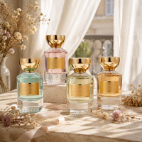 Flacon en verre cylindrique vide pour huile de parfum avec pulvérisateur à pompe 50ml 100ml 250ml, surface sérigraphiée, emballage en boîte
