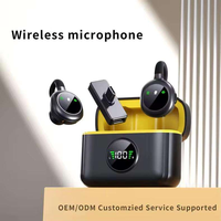 Microphone Lavalier Sans Fil Double 2.4G avec Réduction de Bruit Type C pour iPhone/Android/PC - Diffusion en Direct Professionnelle en Extérieur