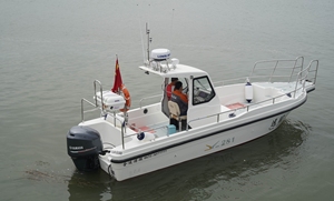 GOLDLUCK Yacht de sport de luxe Bateau de croisière en fibre de verre avec moteur hors-bord pour la pêche et les sports Matériau de coque en EVA - Product Image 4