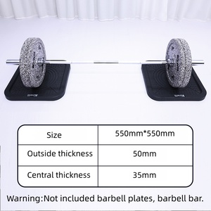 Tập thể dục Barbell Mat đệm cao su Pad cử tạ nền tảng ngăn chặn các Barbell từ cán hộ gia đình arbell sốc Pad - Product Image 6