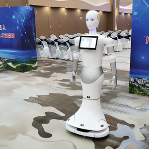 Robot de réception intelligent, robot de service mobile, grand écran publicitaire, reconnaissance faciale, robot d'accueil pour utilisation en hôtel - Product Image 3