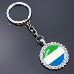 Llavero de flor con diamantes de imitación de la bandera de <span class=keywords><strong>Seychelles</strong></span>, superventas, para mochila, decoración de llaves, colgante para cartera, recuerdo de viaje - Product Image 2