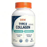 Comprimés de collagène, d'acide hyaluronique et de chondroïtine en marque blanche OEM, 30 unités, 500 mg, complément alimentaire