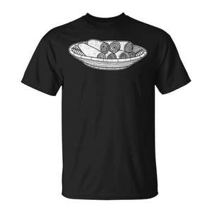 Camiseta con estampado de Injera, pan plano africano, cocina etíope, para adultos, unisex, manga corta, cuello redondo, serigrafiada - Product Image 1