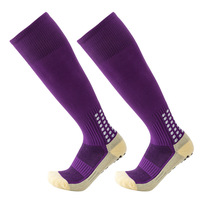 Chaussettes de football épaisses antidérapantes pour adultes, noires, pour le baseball, chaussettes de sport personnalisées en coton tricoté, hauteur genou, pour le printemps