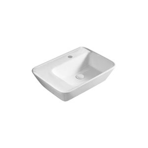 La44 Lavabo in Porcellana Moderno e Tradizionale 57.5x44cm, Lavandino Rustico per Bagno per Uso Alberghiero, Installazione su Piano d'Appoggio - Product Image 1