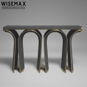 WISEMAX FURNITURE Table d'angle de salon au design italien de luxe Table <span class=keywords><strong>console</strong></span> d'<span class=keywords><strong>entrée</strong></span> en acier inoxydable pour hôtel villa - Product Image 5