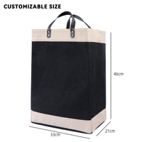 Sac fourre-tout en toile de jute avec logo personnalisé, sac de shopping réutilisable, sac à main avec poignée, grande capacité, sac de plage, sac d'épicerie