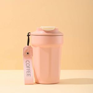 แก้วกาแฟสแตนเลส 316 พรีเมียม เก็บความร้อน-เย็น ดีไซน์มินิมอล ใช้ซ้ำได้ พร้อมสายสะพาย ขายส่ง - Product Image 4