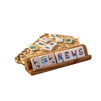 Jeu de tuiles de Mahjong en acrylique de 166 pièces pour 4 joueurs, emballage personnalisé, motif décoratif et logo personnalisé pour les salles de casino et de jeux