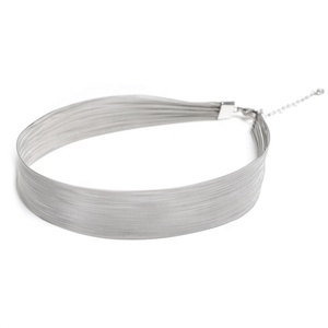 <span class=keywords><strong>Collier</strong></span> en <span class=keywords><strong>maille</strong></span> large en acier inoxydable, <span class=keywords><strong>collier</strong></span> ras du cou en <span class=keywords><strong>maille</strong></span> longue plaqué or 18 carats, nouvelle collection 2023 - Product Image 5