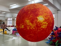 Ballon solaire gonflable géant, modèle d'éclairage, planètes gonflables pour décoration sur le thème de l'espace