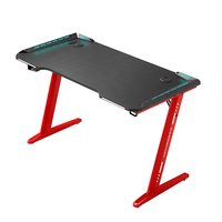 Bureau de jeu ergonomique Bureau de jeu PC RGB Tables de jeu avec contrôleur de lumières LED