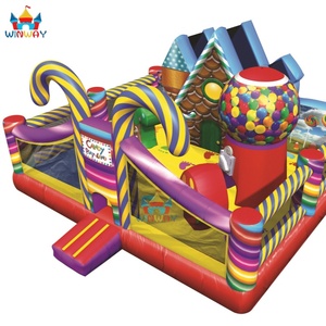 Nouveauté 2026 WINWAYTOYS Structures gonflables en PVC sur le thème du paradis des bonbons, location pour fête d'enfants, 5x4m - Product Image 2