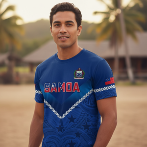 FA'AVAE I LE ATUA SAMOA Rugby League Jersey Crew Neck T-Shirt Essential Samoan <span class=keywords><strong>Warriors</strong></span> Short-Sleeve Breathable Casual T-Shirt - Product Image 2