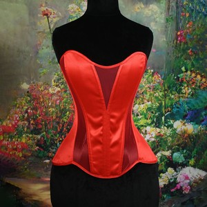 Corset <span class=keywords><strong>Bustier</strong></span> en Satin et Maille <span class=keywords><strong>pour</strong></span> <span class=keywords><strong>Femme</strong></span>, Top Tube à Lacets et Baleines, Dos Nu, Amincissant et Sculptant la Taille, Vêtement d'extérieur - Product Image 4